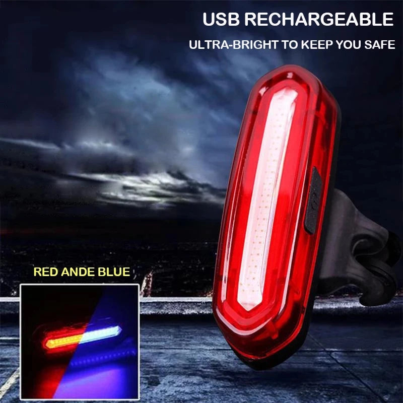 Bicycle Tail Light Night Cycling Outdoor USB Rechargeable MTB Road Bike Rear Lamp COB LED Cycling Bicycle Safety Warning Lights Beauty World Shop
