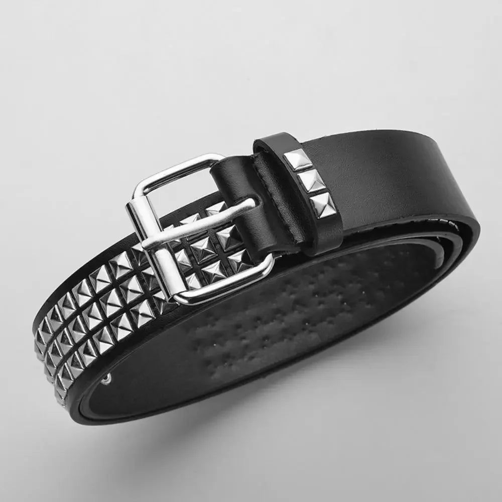Trend Rivet Belt Heavy Metal Belt Men Women Punk Nightclub Rock Style Belt Jeans Belt Y2K Belt Fashion Decoration Women's Belts Beauty World Shop