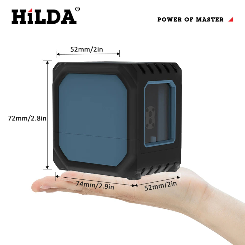 HILDA 2-Line Green Laser Level Self-Leveling Cross Line, Mini Size USB Charging Convenient to Carry High Visibility Beams Beauty World Shop