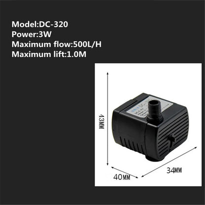 Pet Water Fountain Pump Dispenser Drinking Fountain Replacement Accessories DC 5V USB 40dB Ultra-quiet for Fountain Aquarium Beauty World Shop