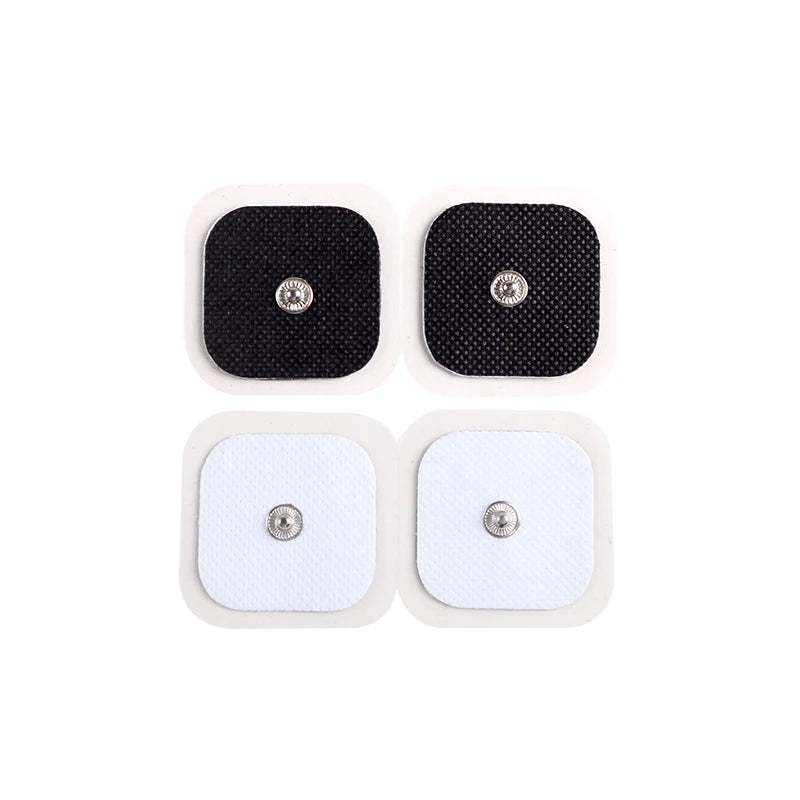 10/20/50pcs Non-woven Electrode Pads 4x4cm Snap On Replacement For Tens Acupuncture Digital Machine Slimming Massager Therapy Beauty World Shop