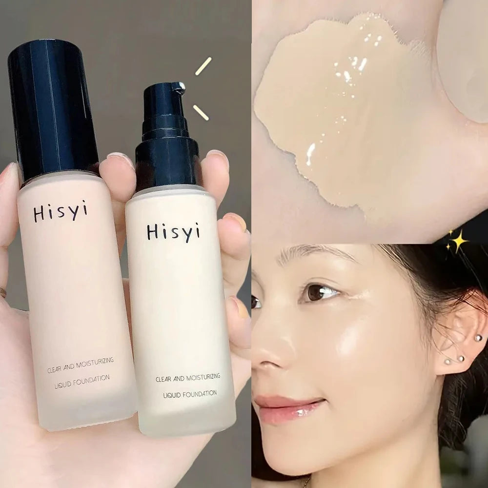Liquid foundation naturally covers flaws without sticking powder, plain face cream, transparent foundation, conceals blemishes Beauty World Shop