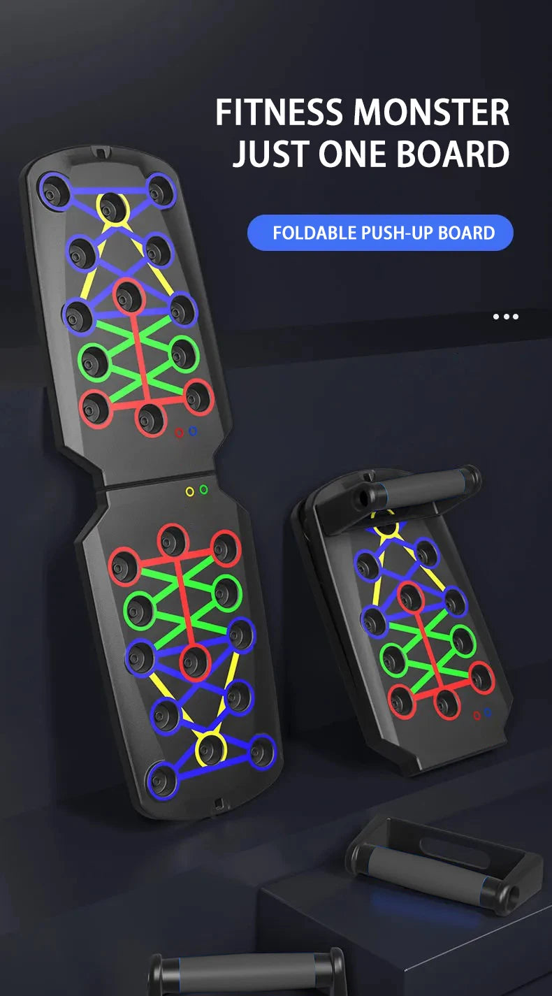 Portable Multifunctional Push-up Board Set With Handles Foldable Fitness Equipment For Chest Abdomen Arms And Back Training Beauty World Shop