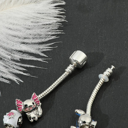 Disney Beaded Bracelet Lilo And Stitch Cartoon Cute Metal Charms Bangle DIY Beads Chain Jewelry Gifts Accessories For Women Kids Beauty World Shop