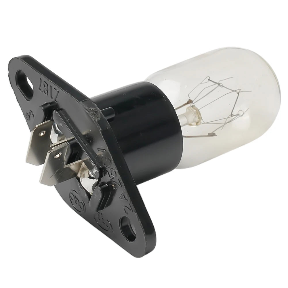 2A 250V 20W Microwave Oven Bulb Refrigerator Lighting Bulb Base Design With Holder Replacement Universal Beauty World Shop