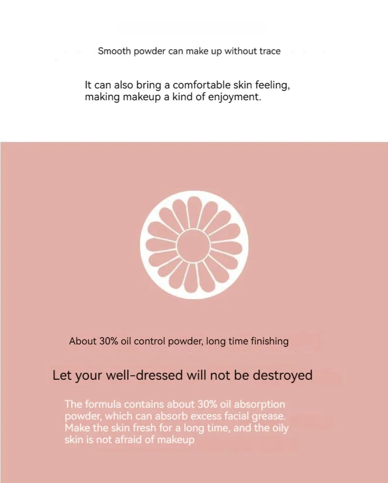 Setting Powder Oil Control Makeup Setting Brightening Skin Tone Setting Powder With Mirror Compact Portable Makeup Powder Beauty World Shop