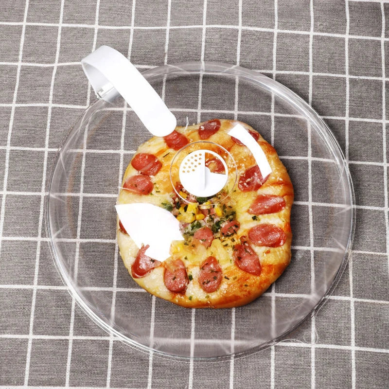 Splash Microwave Cover High Temperature Resistant Microwave Guard Lid Transparent Food Heating Cover with Steam Vent and Handle Beauty World Shop