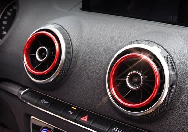 Car Air Center Console Outlet Trim Inner Ring Cover Styling For Audi A3 8V S3 2014-2019 Q2 2017 2018 2019 Interior Accessories Beauty World Shop