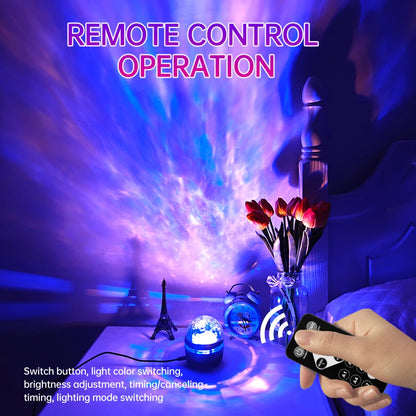 LED NightLights Galaxy Projector Remote Control 5V USB Rechargeable Starry Sky Lamp DMX Sound Active 7 Modes for Kids Room Decor Beauty World Shop