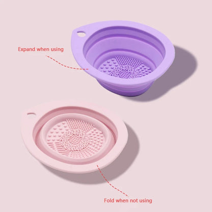 Silicone Makeup Brush Cleaner Folding Powder Puff Cleaning Bowl Eyeshadow Brushes Washing Soft Mat Beauty Tools Scrubber Box Beauty World Shop