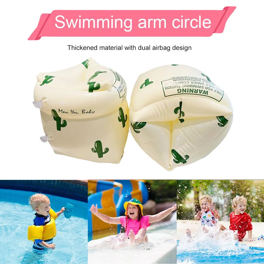 2pcs PVC Inflatable Arm Rings Summer Swimming Arm Floater Kids Pool Float Sleeve Inflatable Pool Buoy Armbands Pool Accessories Beauty World Shop