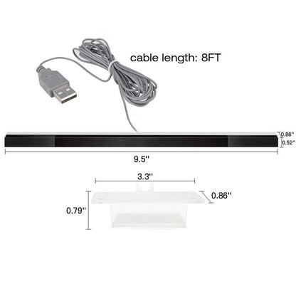 Sensor Bar USB Replacement Wired Game Console Accessories Remote Sensor Reciever for Wii/Wii U Console