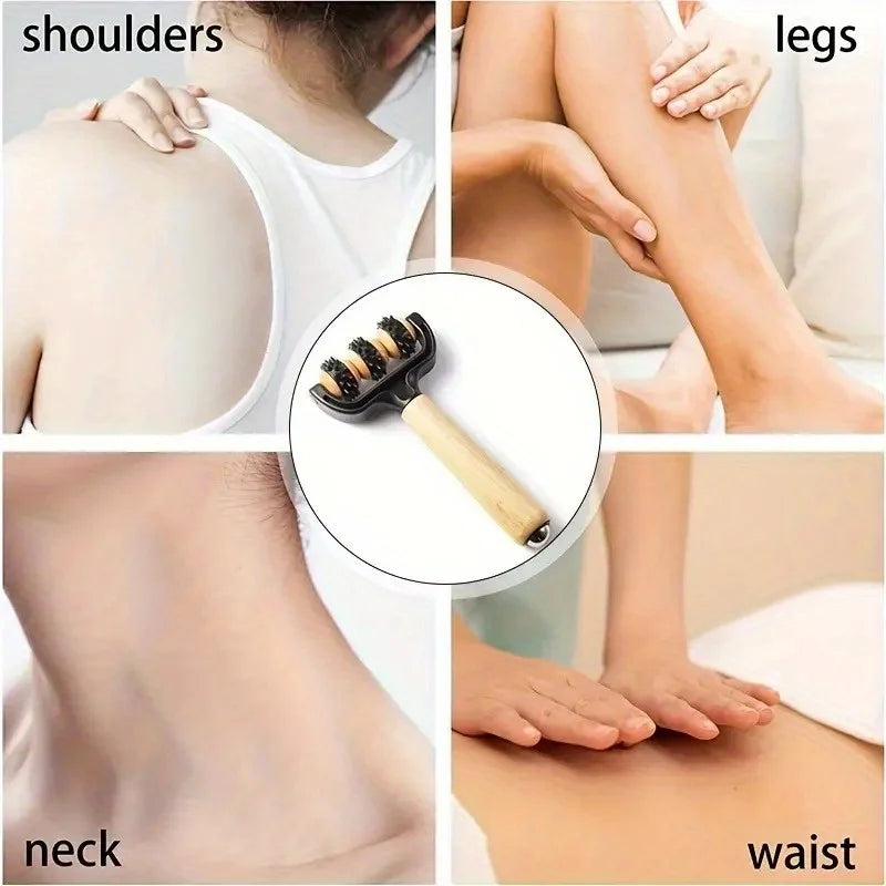 1PC T-Shaped Massage Roller - Multifunctional Deep Tissue Massager for Face, Legs, Abdomen & Body, Portable for Travel/Home Beauty World Shop