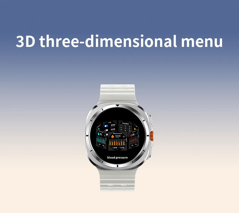 Smart Watch 8 Ultra 2025 Color Matching GPS Compass Smart Watch BT call NFC IP68 Waterproof 4GB Health monitoring Reduction 100% Beauty World Shop