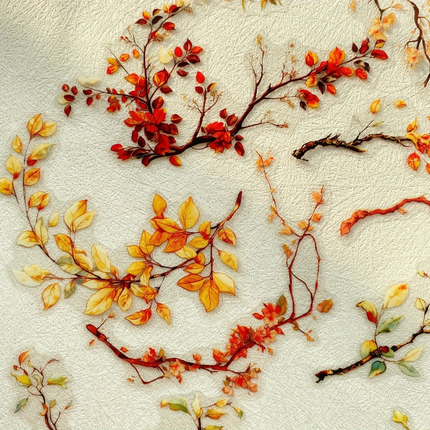 Journamm 20pcs Branches DIY Journal Material PET Stickers Scrapbooking Arts and Crafts Projects Decor Photo Album Collage Beauty World Shop