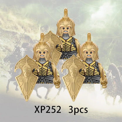 3pcs Lord Rings Elves Orcs Army Dwarf Rohan Mini Action Toy Figures Building Blocks Assembly Toys for Kids Birthday Gift Beauty World Shop