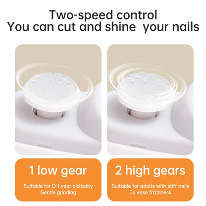 HOMEFISH Electric Nail Clipper 2 in 1 Grinding Polishing Multifunctional Portable Automatic Manicure Grinder Beauty World Shop