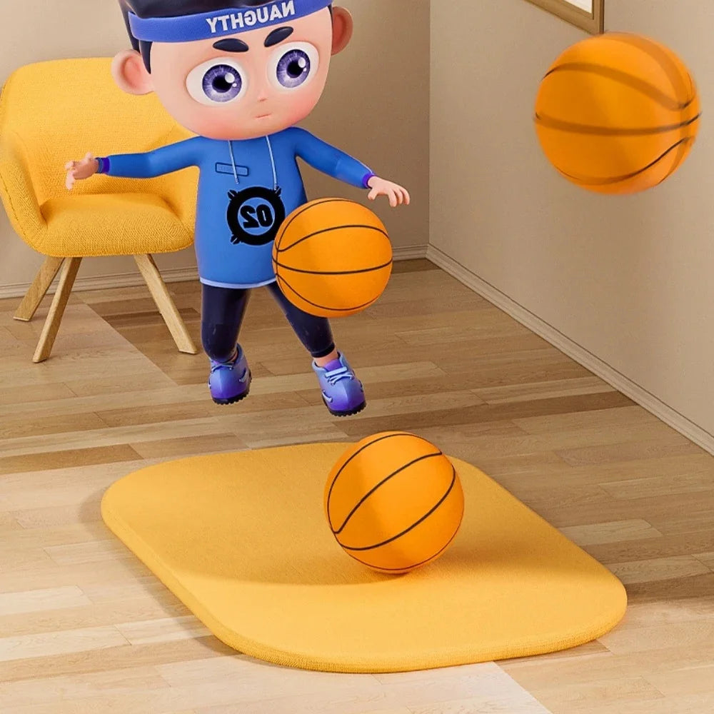 Foam Basketball Kids Silent Basketball Bouncing Mute Silent Ball Bounce Squeezable Mute Bouncing Basketball Beauty World Shop