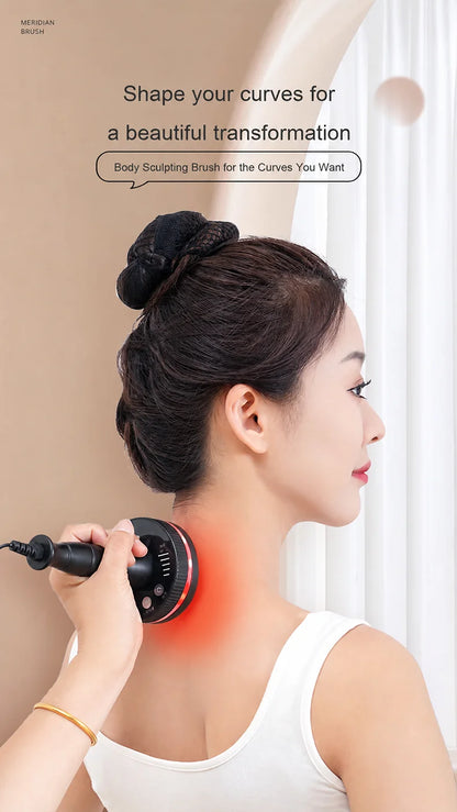 Electric Gua Sha Massager, Heating Body Massage Brush for Neck, Shoulder, Back, Legs and Abdomen, Portable Warm Massage Device f Beauty World Shop