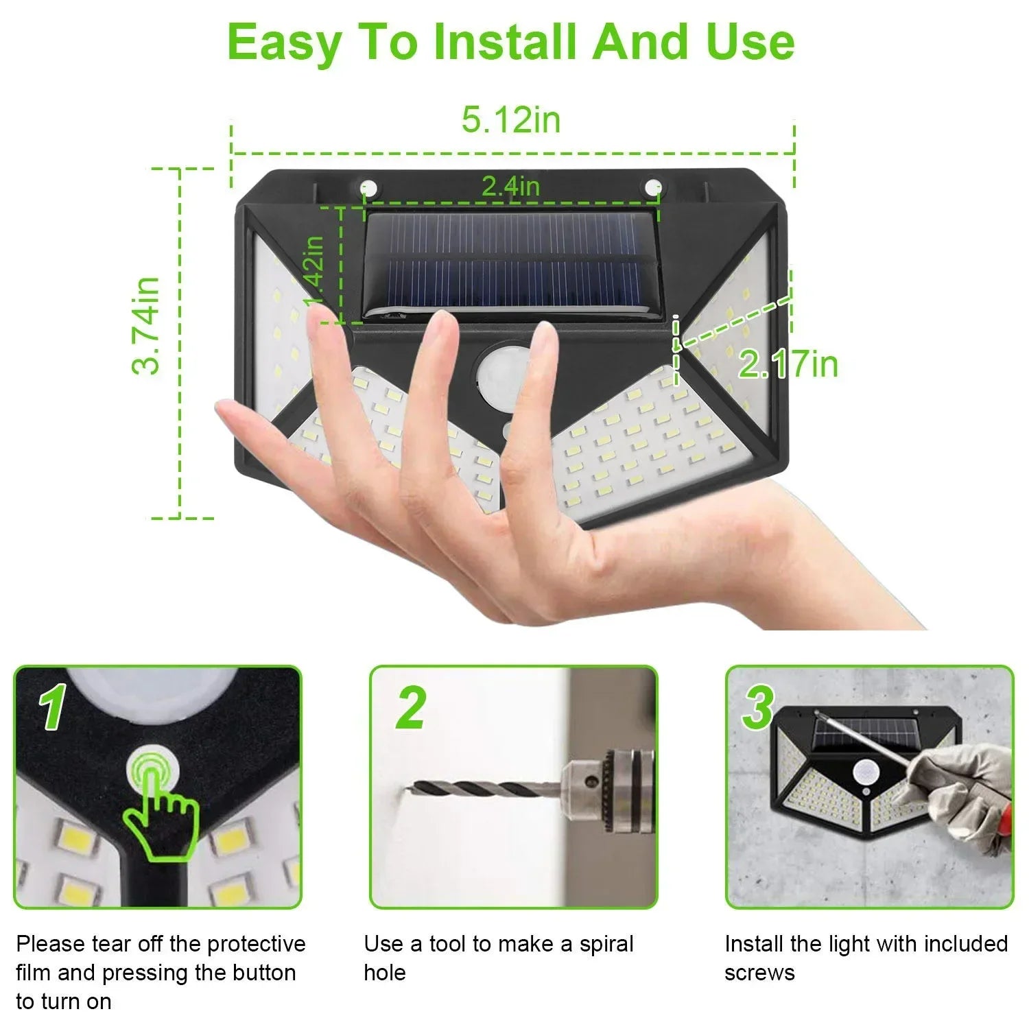 Multifunctional Solar Lamp Outdoor Garden Decoration Solar LED Light Waterproof Sunlight Powered Spotlight with Motion Sensor Beauty World Shop
