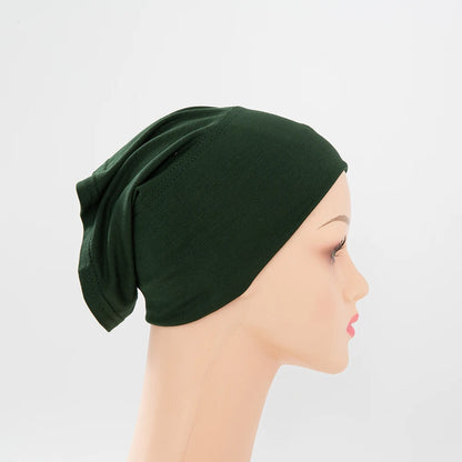56colors Fashion Women Inner Hijab Tube Muslim Cap Bonnet Plain Islamic Underscarf Bamboo Jersey Undercaps Beauty World Shop