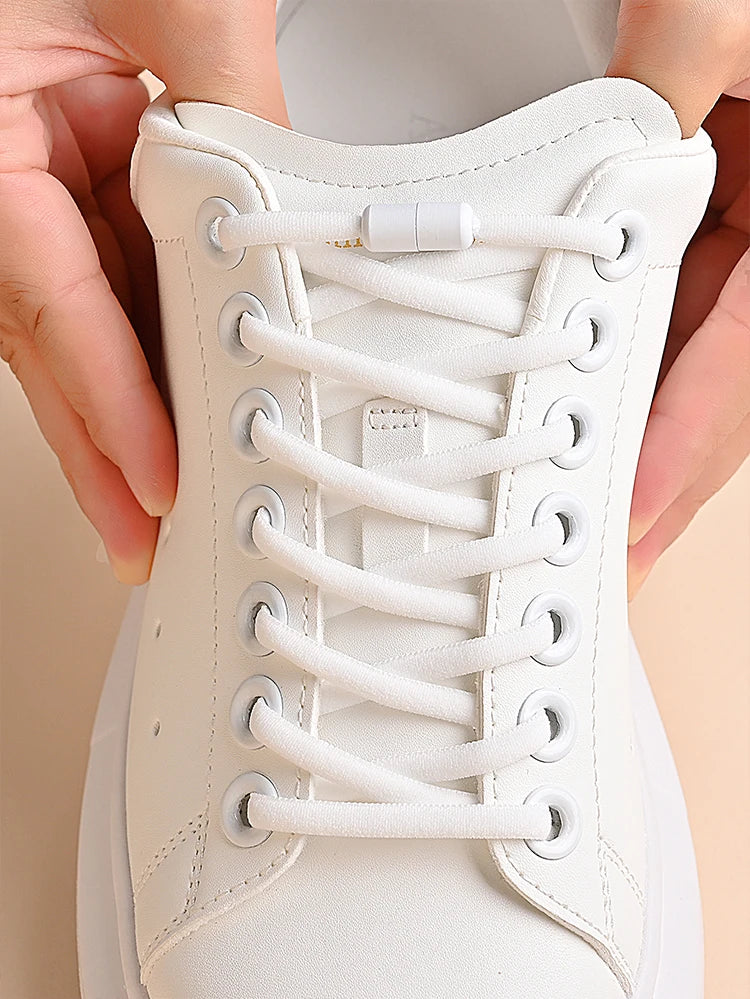 Elastic No Tie Shoelaces Semicircle Shoe Laces For Kids and Adult Sneakers Shoelace Quick Lazy Metal Lock Laces Shoe Strings Beauty World Shop