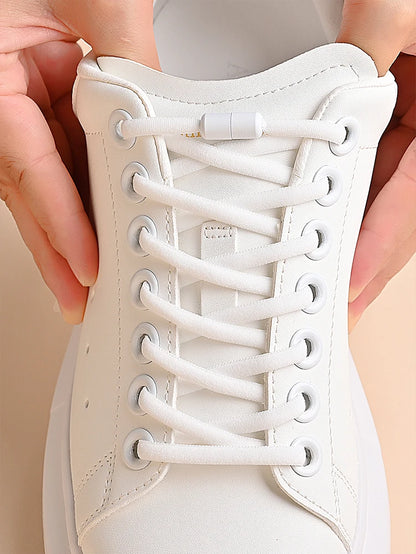 Elastic No Tie Shoelaces Semicircle Shoe Laces For Kids and Adult Sneakers Shoelace Quick Lazy Metal Lock Laces Shoe Strings Beauty World Shop