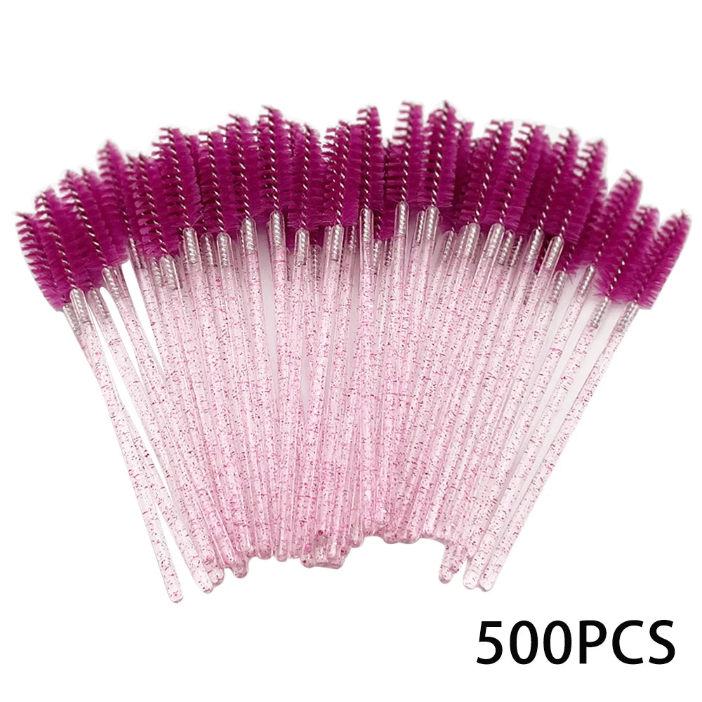 500/1000PCS Eyelashes Brushes Set Wholesaler Lash Mascara Brush For Lashes Extension Eyebrow Wands Applicator Makeup Tools Beauty World Shop