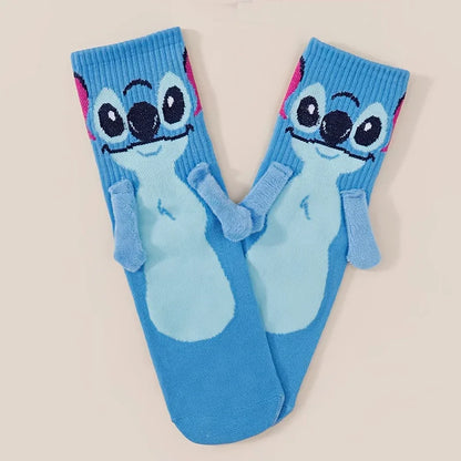 Disney Stitch Crew Socks Kawaii Soft Cotton Blend for Adults Kids Daily Wear Christmas Birthday Gift Beauty World Shop