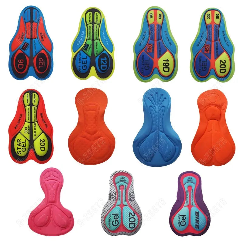 Men Cycling Gel Pad 9D Shockproof Pink Cushioned Pad Women Breathable Hole Riding Base Cushion 12D 19D 20D Moto Silicone Gel Pad Beauty World Shop
