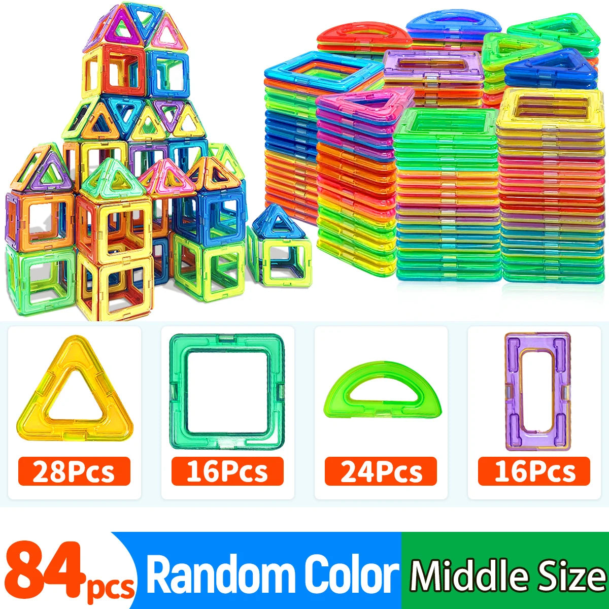 Magnetic Building Blocks DIY Magnets Toys medium size STEM Toys Construction Toys Learning Educational Magnet Toys Beauty World Shop