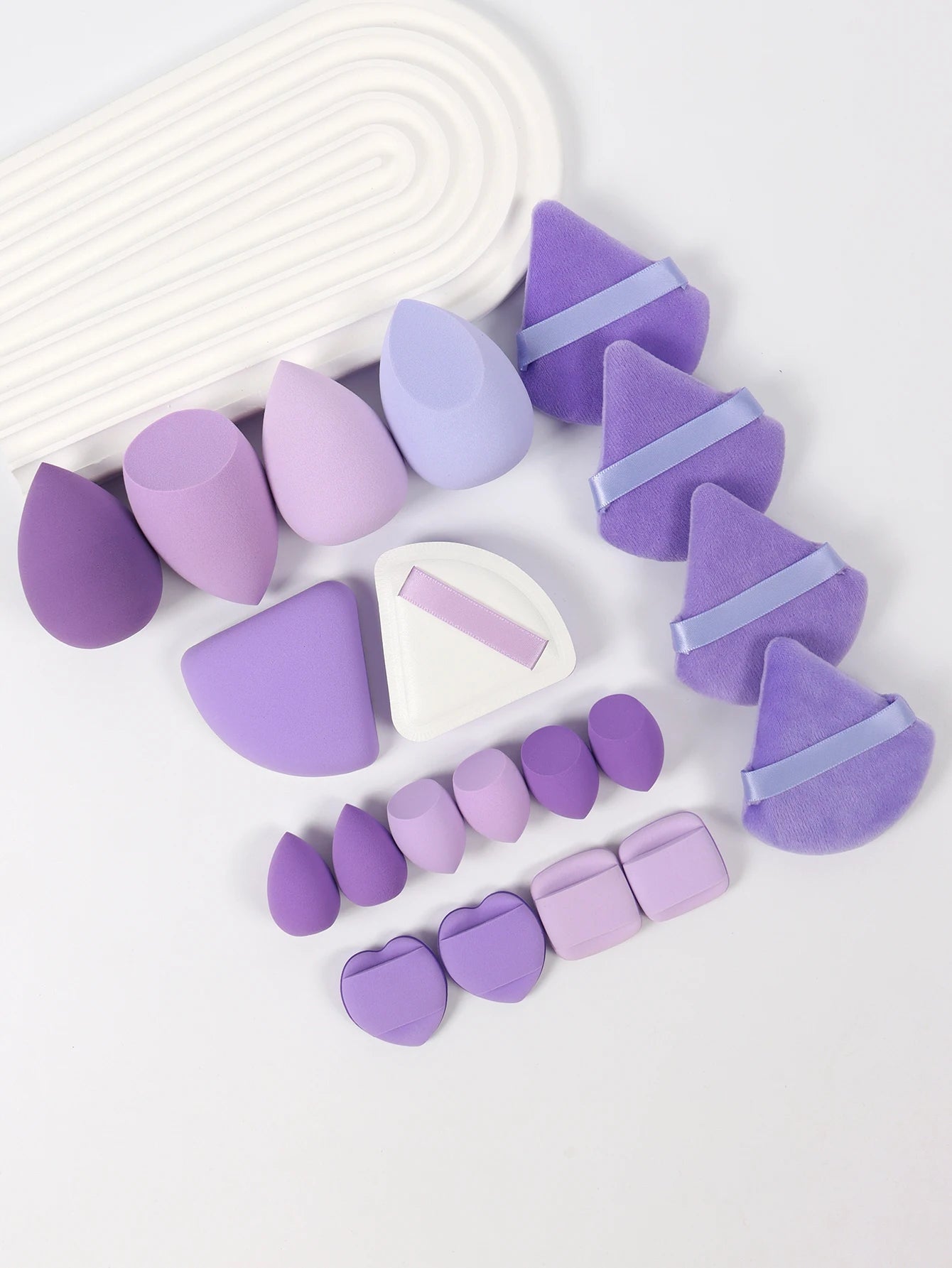 20 Pcs Pink Makeup Sponge and Makeup Puff Set Suitable for Face Cream and Powder Concealer Powder Makeup Machine Beauty World Shop