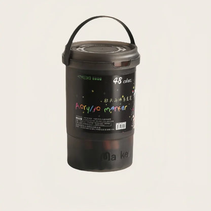 24/36/48/60/80/120 Bucket-cap Soft-Head Acrylic Marker Pen - Specially Designed for Students in Art Class, with Strong Coverage. Beauty World Shop
