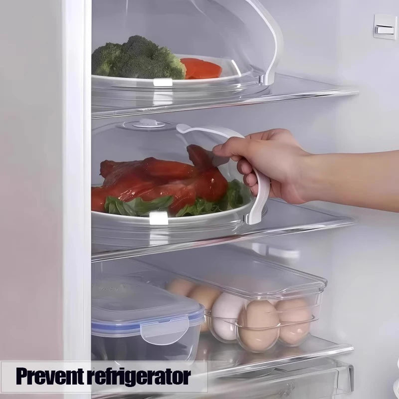 Splash Microwave Cover High Temperature Resistant Microwave Guard Lid Transparent Food Heating Cover with Steam Vent and Handle Beauty World Shop