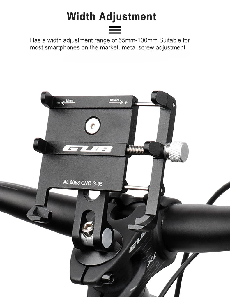 GUB Aluminum Bicycle Phone Holder Metal Bike Cell Mobile iPhone Stand for Motorcycle Scooter Handlebar Bike Headsets Stem Mount Beauty World Shop