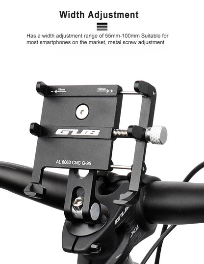 GUB Aluminum Bicycle Phone Holder Metal Bike Cell Mobile iPhone Stand for Motorcycle Scooter Handlebar Bike Headsets Stem Mount Beauty World Shop