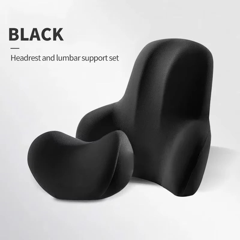 Car Memory Foam Neck Pillow Protection Lumbar Backrest Cushion Lumbar Cushion Car Headrest Cushion Beauty World Shop