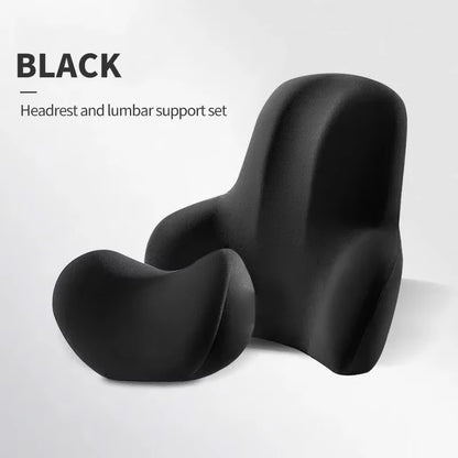 Car Memory Foam Neck Pillow Protection Lumbar Backrest Cushion Lumbar Cushion Car Headrest Cushion Beauty World Shop