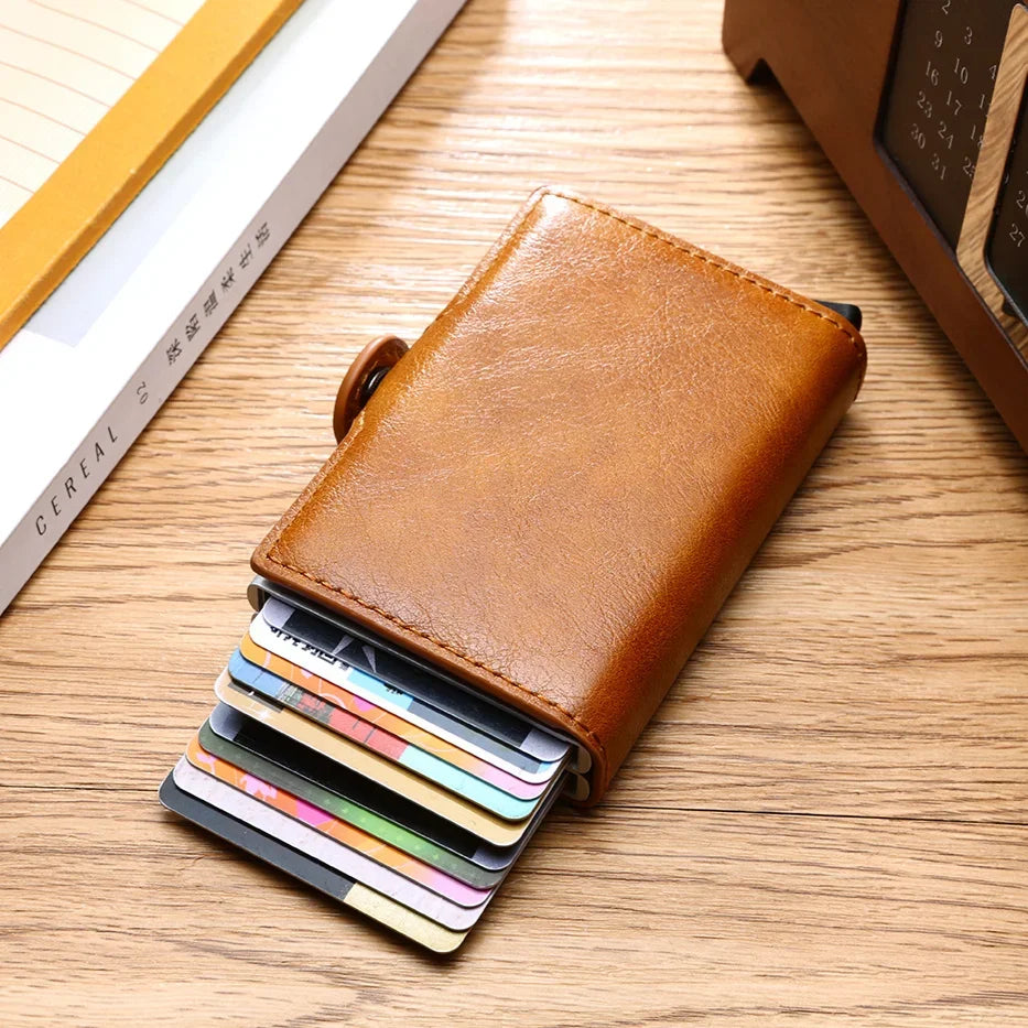 Anti Rfid Carbon Fiber Credit Card Holder Mens 14 Bank Cardholder Case Wallet Metal Minimalist Wallet Money Bag Male Purses Beauty World Shop