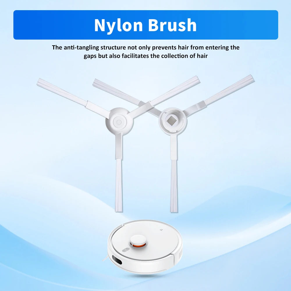 For Xiaomi Side Brush 3C Plus S20 D106 E10C E12 E10 B112 C103 Sweeping Robot Vacuum Cleaner Triangle Side Brush Spare Parts Beauty World Shop