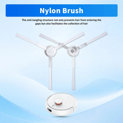 For Xiaomi Side Brush 3C Plus S20 D106 E10C E12 E10 B112 C103 Sweeping Robot Vacuum Cleaner Triangle Side Brush Spare Parts Beauty World Shop