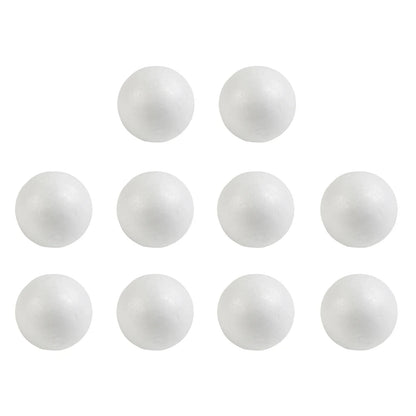 10pcs Solid Foam Ball Polystyrene Balls 50mm-100mm  Round DIY Accessory Handmade For Party Celebration Christmas Decoration Beauty World Shop