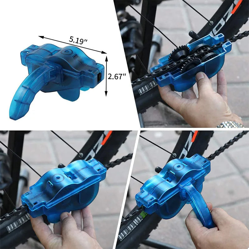 Portable Bicycle Chain Cleaner Bike Brushes Scrubber Wash Tool Mountain Cycling Cleaning Kit Outdoor Accessory Beauty World Shop