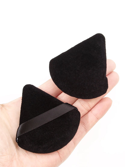 2Pcs/100Pcs  Triangle Powder Puff For Loose Powder Liquid Cosmetic Soft Plush Powder Puff Makeup Foundation Puff Makeup Tool Beauty World Shop