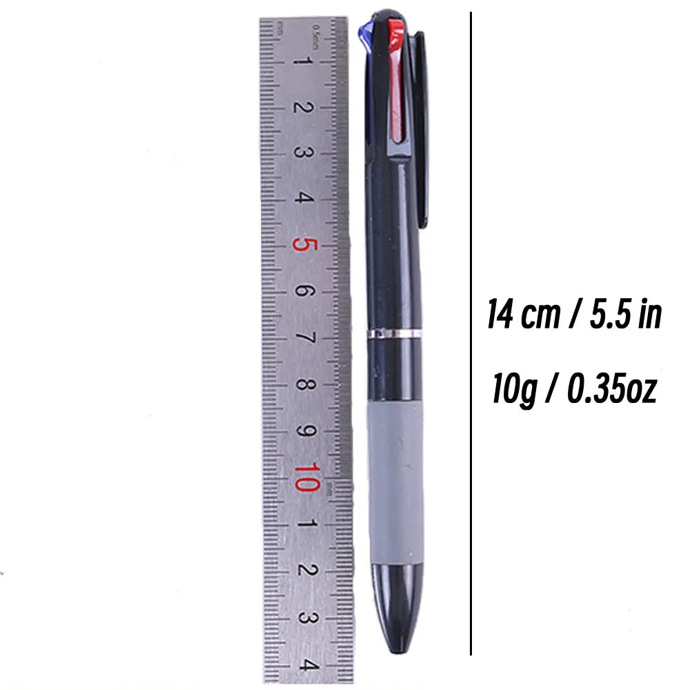 3 in 1 Red/Black/Blue Ink Color 0.7mm Student Ballpoint Pens Ball Point Writing Stationery Fine School Supplies Pencils Office Beauty Trend Shop