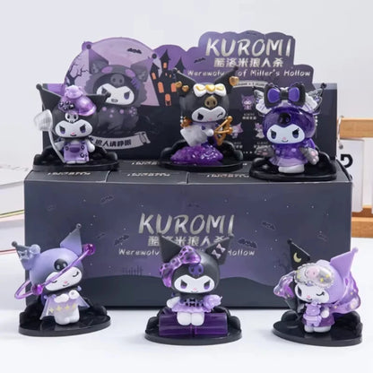 Sanrio Blind Box Cartoon Kuromi Doll Lucky Divination Anime Series Action Figure Model Doll Child Toy Desktop Decor Birthday Gif Beauty World Shop