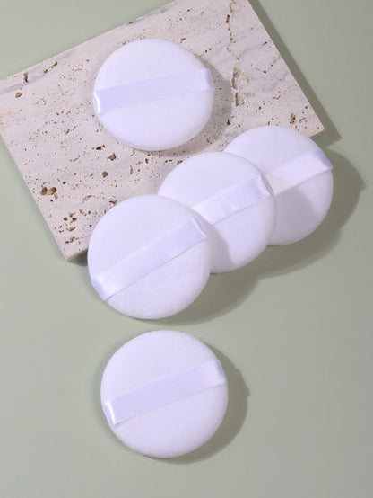 2-5-10-20Pcs Portable and Practical High-Grade White Round Powder Puff for Base and Fixing Makeup Beauty World Shop