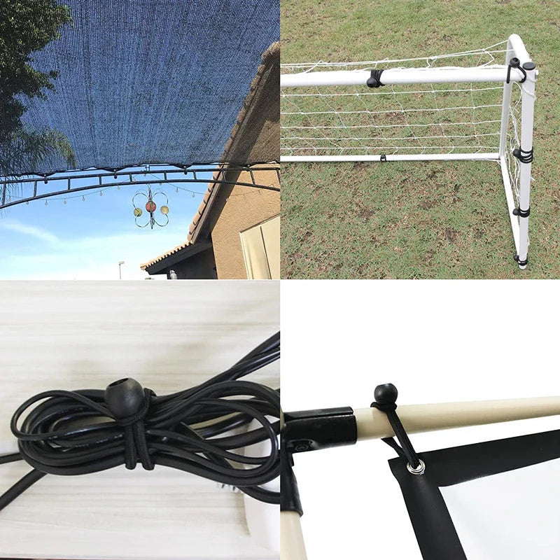 Outdoor Elastic Ball Rope Bungee Cords Portable Tent Fixing Tarpaulin Awning Canopy Heavy Duty Tarp Tie Down for Shelter Cargo Beauty Trend Shop