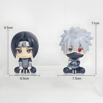 9.5/10cm Naru Shippuuden Anime Figure Q Version Kakashi Uchiha Itachi Action Figure Collection Model Toys Beauty World Shop