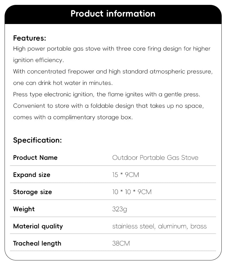 TARKA Camping Gas Stove 5800w 3 Head Gas Burner Tourist Strong Fire Furnace Climbing Hiking Equipment Picnic Kitchen Cookware Beauty World Shop